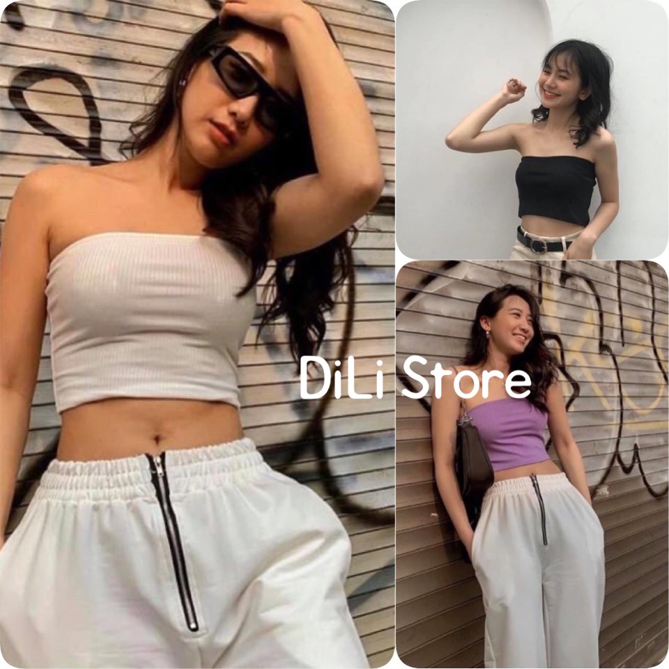 Áo Quây Ngực Trơn Croptop 🍍 Áo xinh mix nhiều áo khoác🍍 Áo croptop DiLi