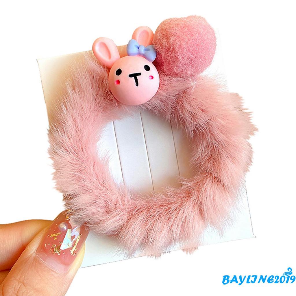 Dây buộc tóc co giãn họa tiết hoạt hình dễ thương cho bé gái