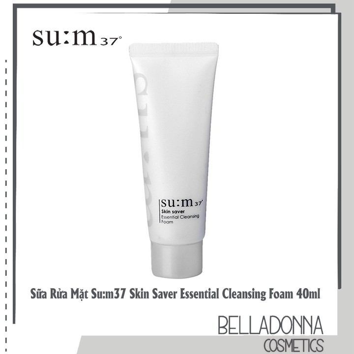 Sữa Rửa Mặt Su:m 37 Skin Saver Essential Cleansing Foam 40ml