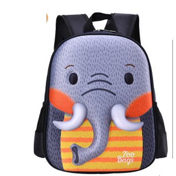 Balo cho bé mẫu giáo mầm non hình con hổ con voi in 3D đáng yêu Teen Store TS282