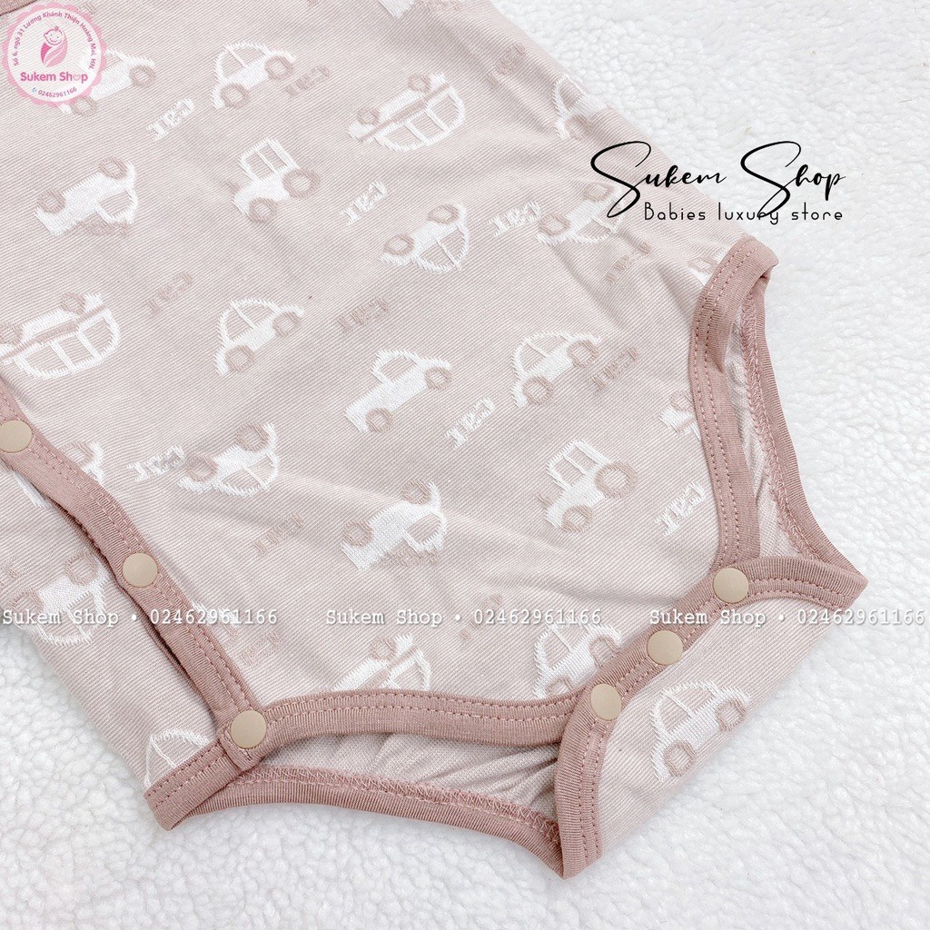 Bodysuit/Body Chip Dài Tay La Pomme Little Car Mềm Mại