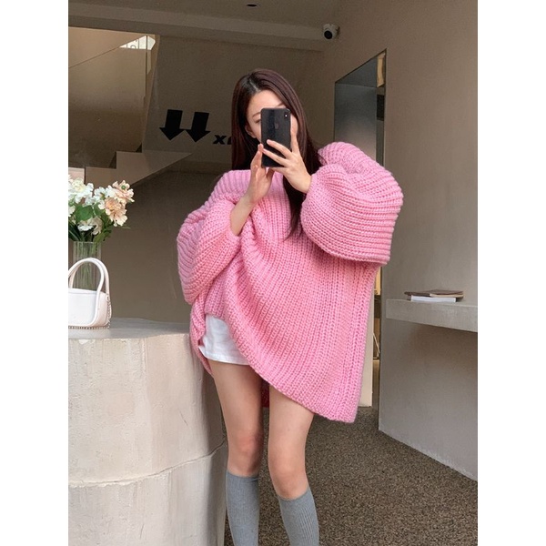 Áo len oversize dáng rộng, áo len nữ