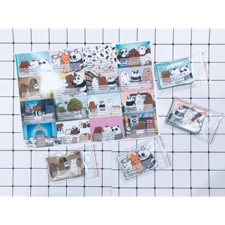 Nhãn vở 3 anh em gấu,bare bears, NV1 ,tập 16c nhãn vở in hình dễ thương