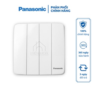 Bộ 4 công tắc 1 chiều Panasonic dòng Minerva (trắng - vàng ánh kim - xám ánh kim) WMT507-VN WMT507MYZ-VN WMT507MYH-VN