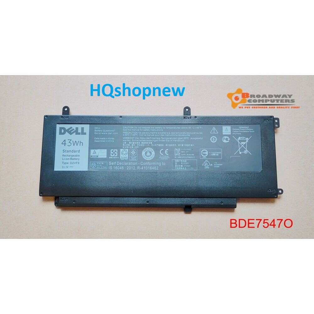 ⚡️[Pin zin] Pin laptop Dell D2VF9 - Inspiron 7548 7547 - Vostro 5459 PXR51 0YGR2V 4P8PH G05H0 YGR2V 43W