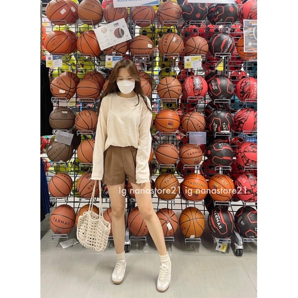 Áo voan nhăn dài tay form rộng Nana21 Nanastore21