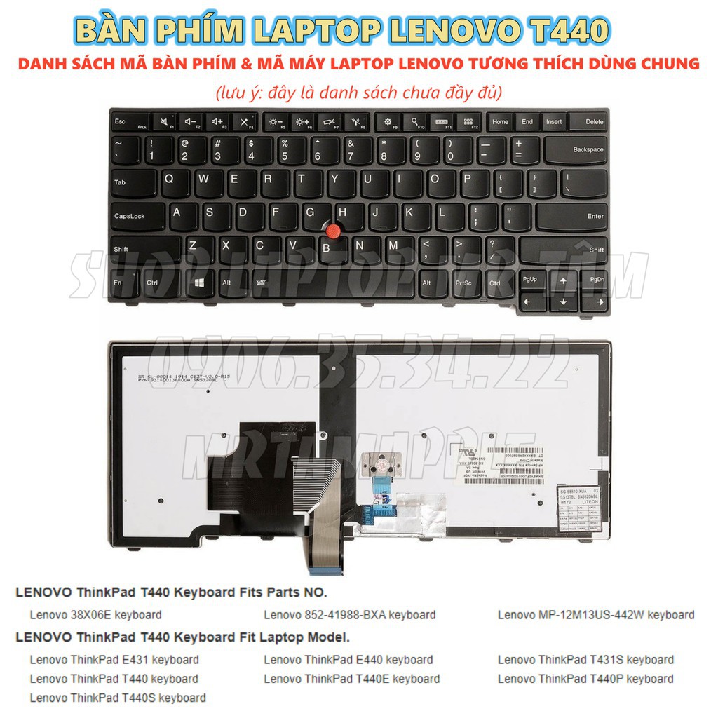 (KEYBOARD) BÀN PHÍM LAPTOP LENOVO T440 dùng cho Thinkpad T460 T431 T440 T440p T440s T450 T450s E440 E431 L440 L450 L460
