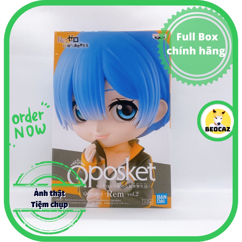 Mô hình Rem Re:Zero Starting Life in Another World - Chính Hãng Q Posket Đồ chơi Beocaz dễ thương quà tặng trang trí