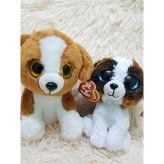 Gấu bông con chó mắt thủy tinh kim tuyến