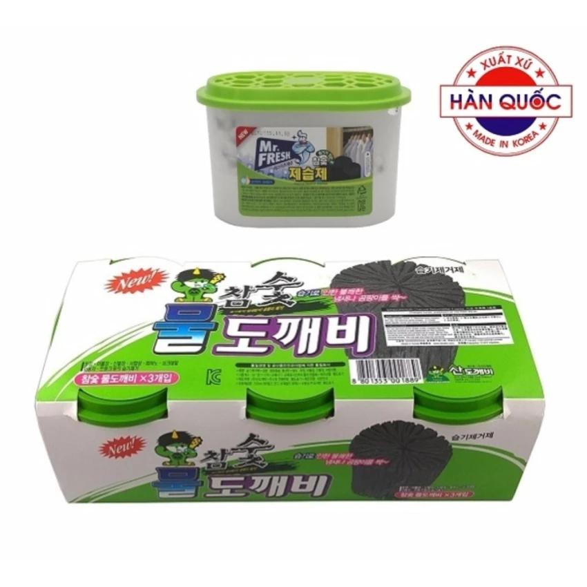 [Giá công phá] Bình hút ẩm than hoạt tính khử khuẩn Mr Fresh - Korea 256g (Nhập khẩu và phân phối bởi Hando)