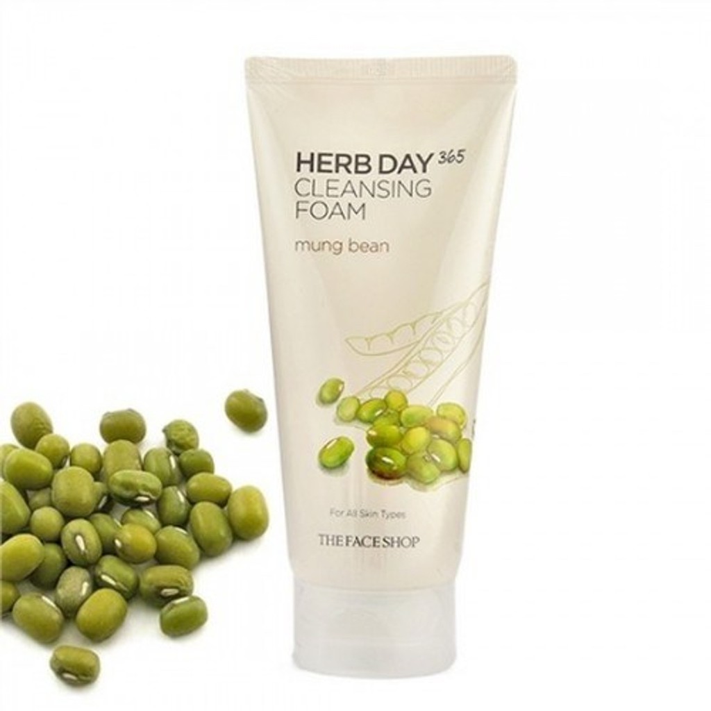 Sữa Rửa Mặt Tái Tạo Da HERB DAY 365 FOAMING CLEANSER MUNG BEAN