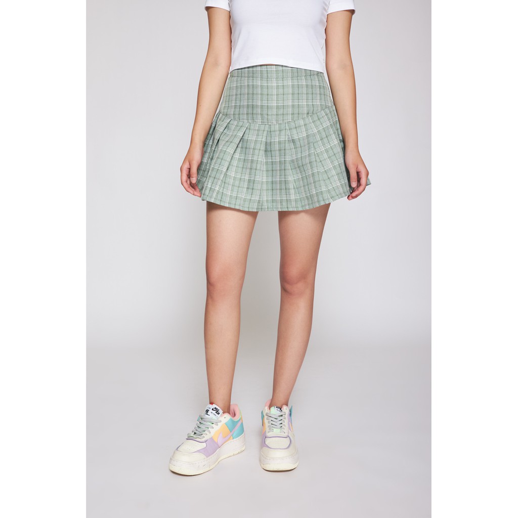 Chân Váy BOO Nữ Xếp Ly Kẻ Caro Nhiều Màu Trendy