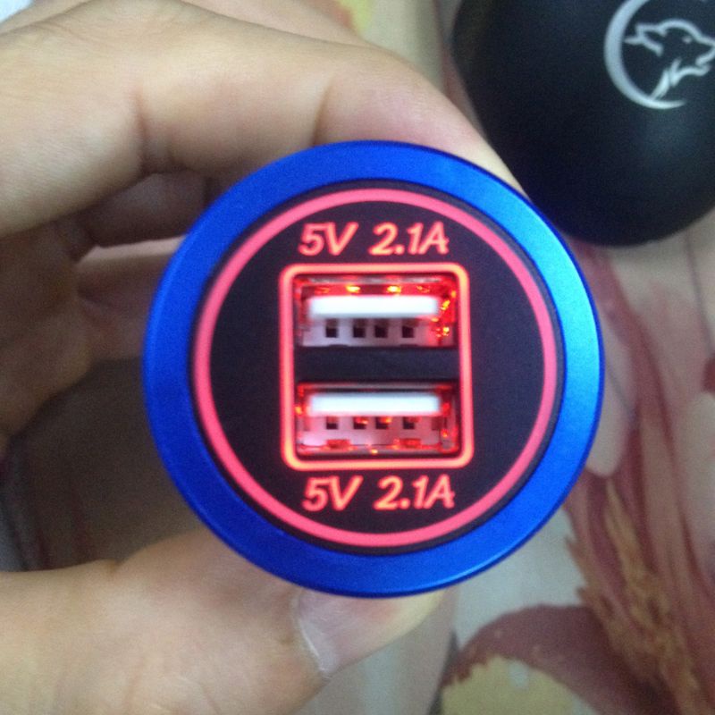 Cục Sạc Chuyển Đổi LIDU1 12V 24V Sang 5V 2.1A Hai Cổng USB Cho Xe Hơi Xe Tải
