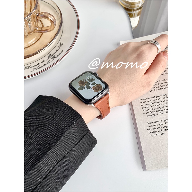 Dây Đeo Bằng Da Sang Trọng Dành Cho Apple Watch Series 7 6 SE 5 4 3 2 45mm 41mm 40mm 44mm 38mm 42mm