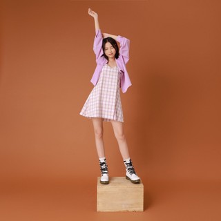 đầm Plaid Dress phối