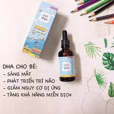 [Chính Hãng] siro phát triển thị giác và não bộ, bé thông minh DHA baby drops hương chanh cho bé (lọ thủy tinh)