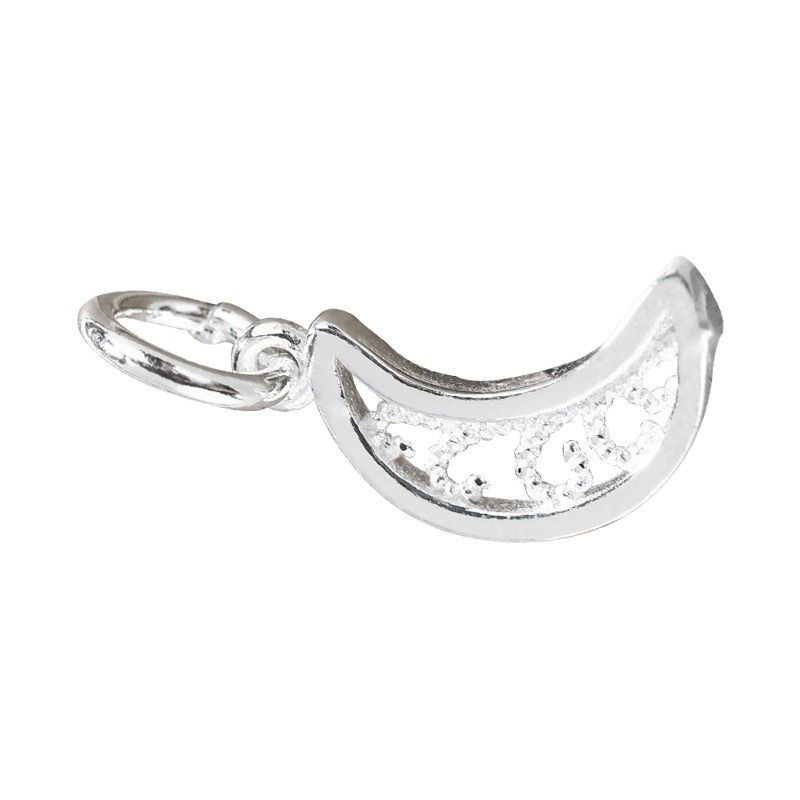 Charm bạc 925 hình mặt trăng khuyết vĩnh viễn bảo hành