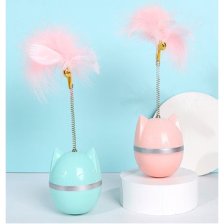 đồ chơi hình mèo lật đật lông vũ - T3 PETS SHOP