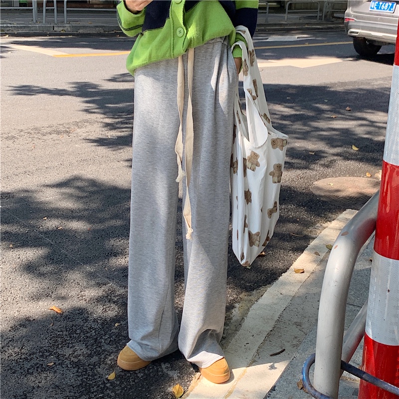 NRVP Quần jogger nữ dài lưng cao thời trang Hàn Quốc