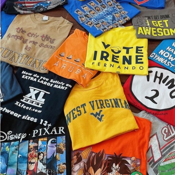 Áo Thun Mỹ 2hand, Áo Thun Nam Nữ Phông Secondhand Form Rộng To Big Size Thời Trang Siêu Đẹp Unisex In Hình Freestyle