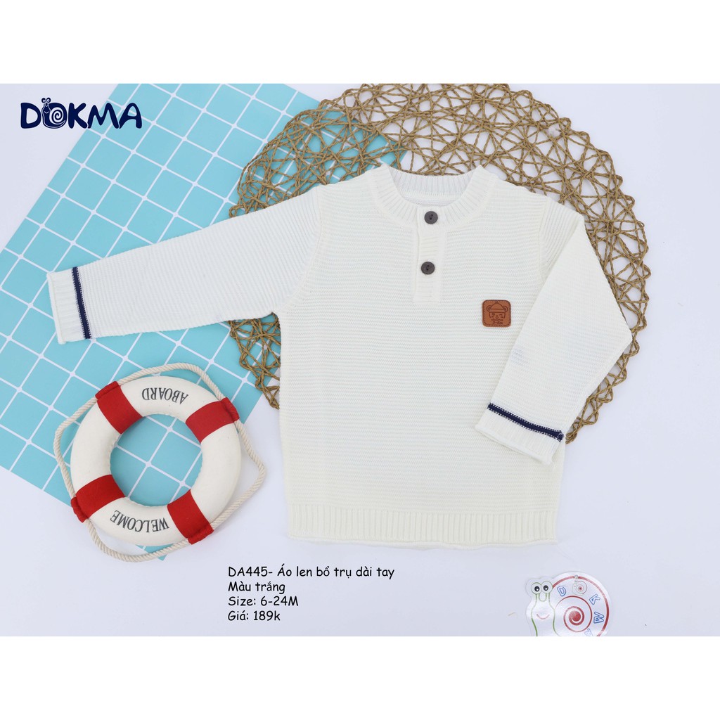 Dokma - Áo len bổ trụ dài tay bé trai 6-24M ( da445)