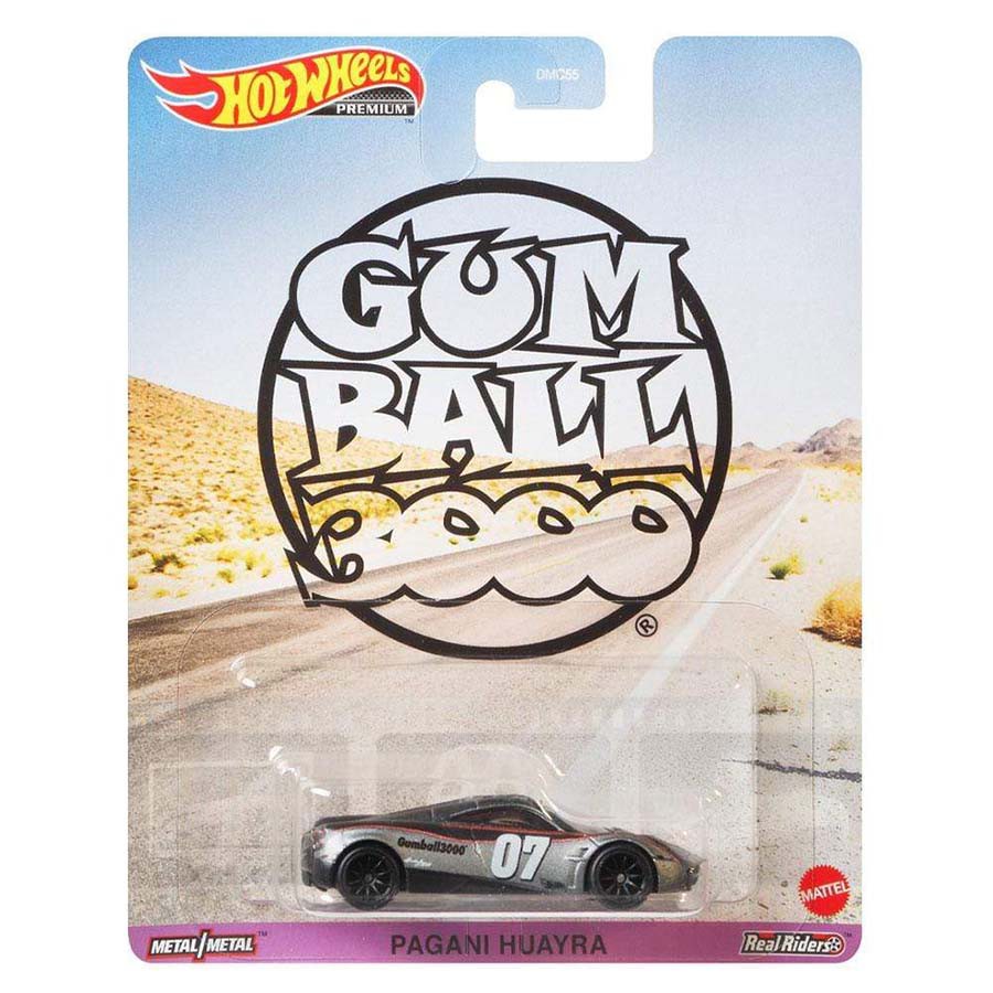 Xe Mô hình Hot Wheels Pagani Huayra Gumball 3000 Retro Entertainment Premium