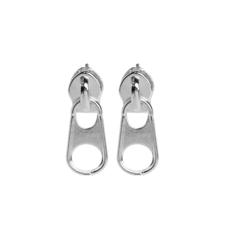 Khuyên tai kiểu khóa kéo phong cách punk cá tính thời trang