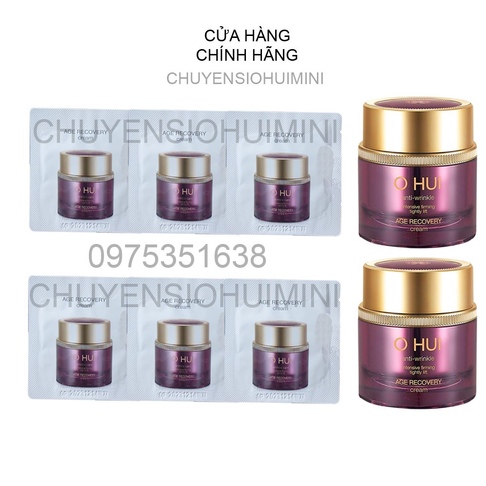 1 Gói Dùng Thử Kem Dưỡng Ohui Tím Chống Lão Hóa Giảm Nếp Nhăn Trẻ Hóa Làn Da Ohui Age Recovery Cream 1Ml