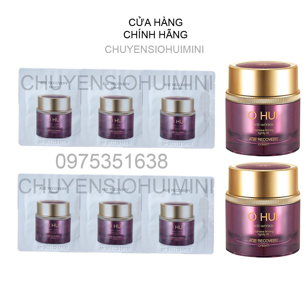 Gói Kem Dưỡng Ohui Tím Chống Lão Hóa Giảm Nếp Nhăn Trẻ Hóa Làn Da Ohui Age Recovery Cream 1ml