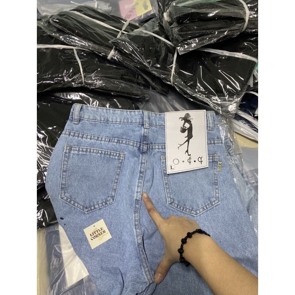 Quần Slim Baggy Jean Rách Sole Xẻ Gối Ulzzang Lưng Cao nữ