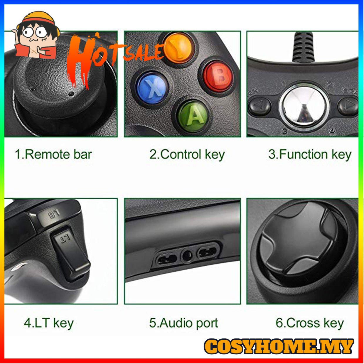 Tay Cầm Chơi Game Có Dây Usb Cho Microsoft Xbox 360