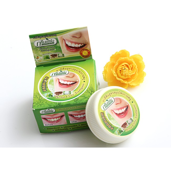 Kem Tẩy Trắng Răng Green Herb Herbal Clove Toothpaste Thái Lan