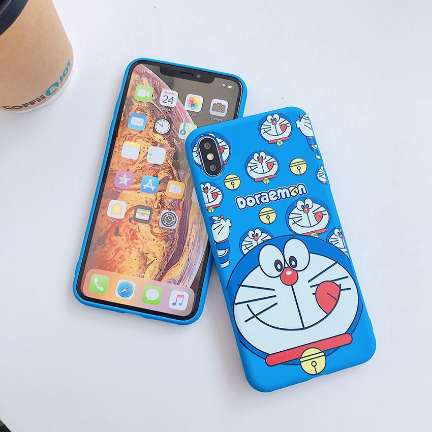 Ốp điện thoại hình Doraemon dành cho iPhone 11 Pro Max X XS XR 8 7 6 6s Plus SE2