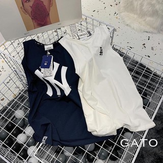 Áo phông sát nách cotton basic trơn in thêu chữ cho nữ