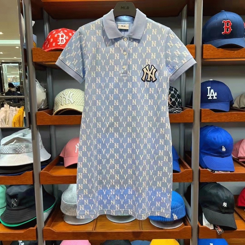 Váy polo MLB hoạ tiết chữ NY