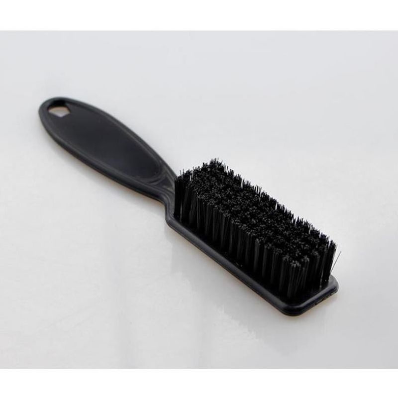 Chổi phủi tóc cong chuyên nghiệp cho Barber, Chổi phủi tóc mềm cán gỗ dài