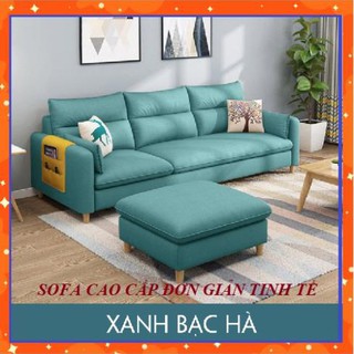 Ghế Sofa Cao Cấp, Sofa Phòng Khách Sang Trọng, Ghế Chữ L Vải Lanh Cao Cấp KT 210cm x 128cm x 80cm