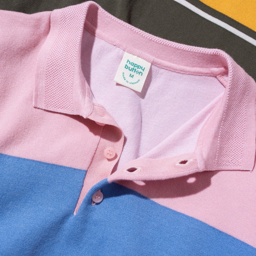 Áo polo nam ngắn tay HB chất liệu len dệt phối màu sọc ngang | KATUS STORE 00601