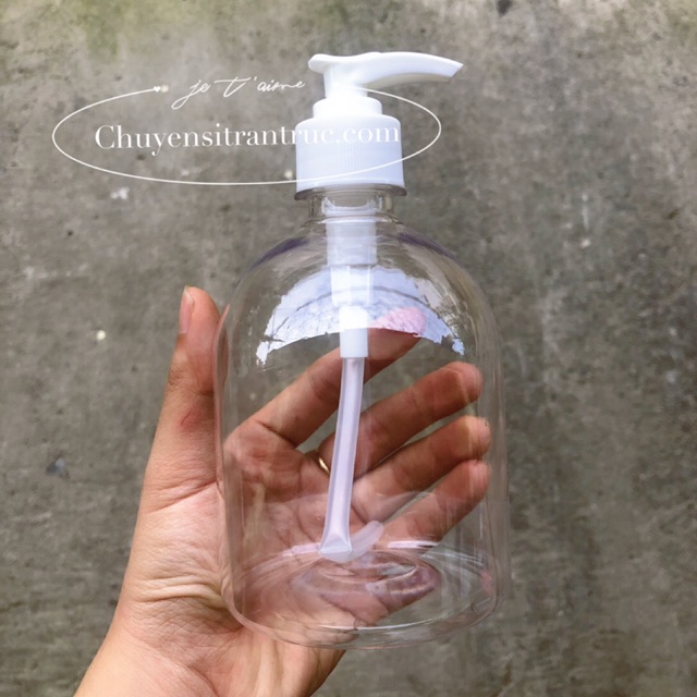 [Mã SRJULY1619 giảm 15K đơn 50K] [HÀNG CHẤT LỰƠNG] Chai 500ml vòi nhấn - tròn lùn 500ml