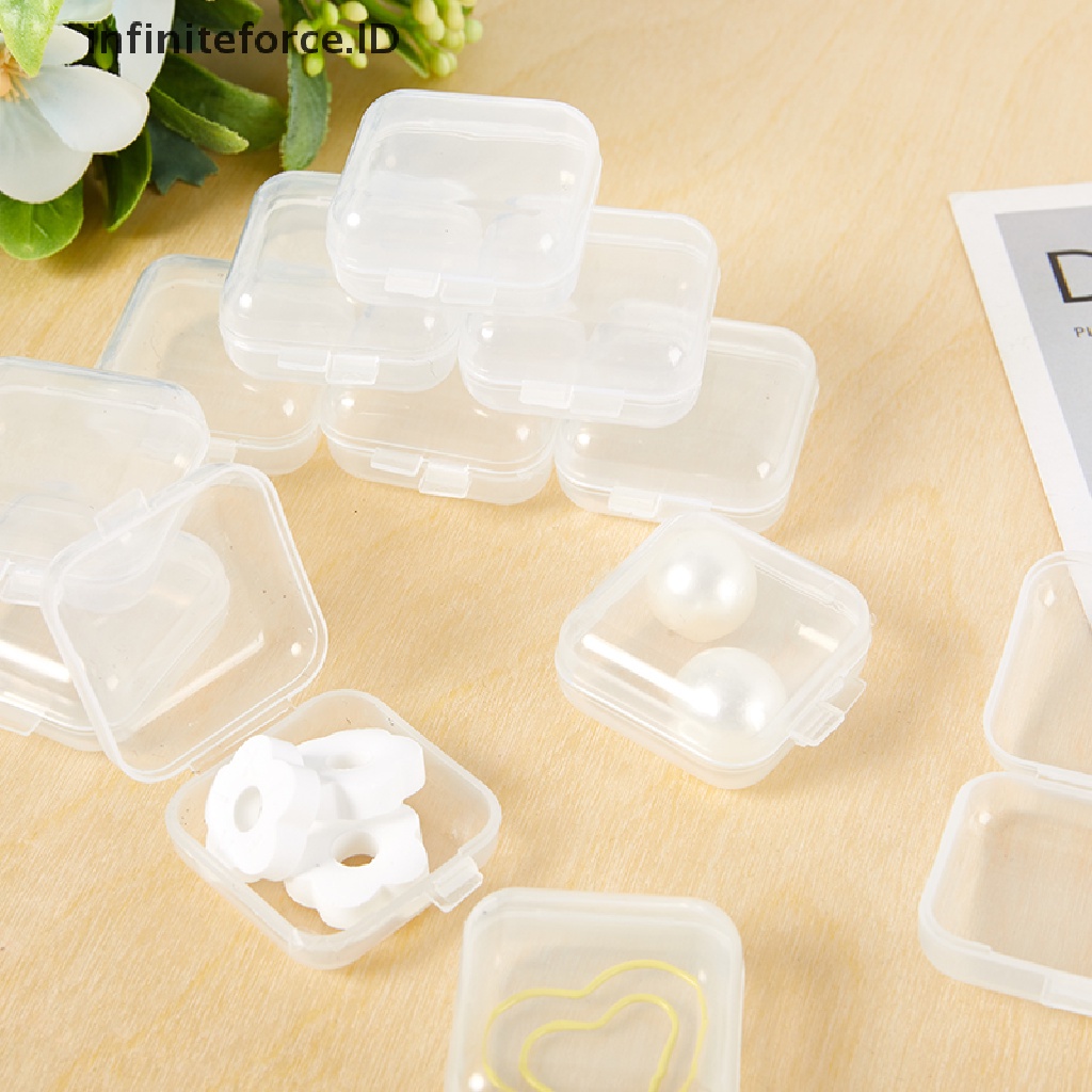 Set 10 Hộp Nhựa Mini Trong Suốt Đựng Trái Cây / Trang Sức