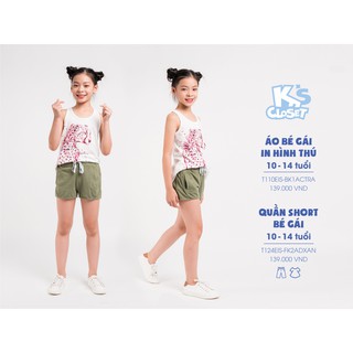 Quần Sooc Bé Gái (10-14 Tuổi) K's Closet T124EIS TM