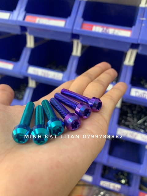 Ốc Titan gr5 6li2p Đầu Trụ Gắn Nhiều Vị Trí Xe
