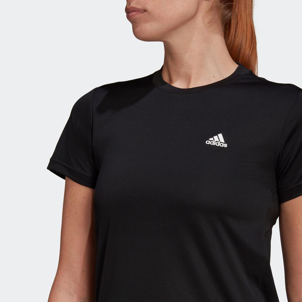 adidas TRAINING Nữ AEROREADY Designed 2 Move 3-Stripes Sport Tee Màu đen GL3788