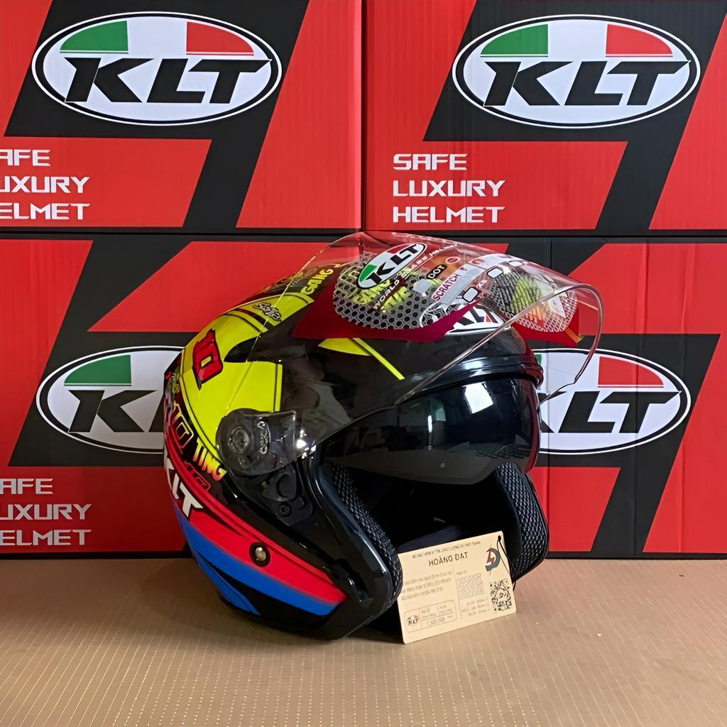 Nón bảo hiểm KLT Venom có 2 kính size M L XL đi xe máy chính hãng, bảo hành 12 tháng