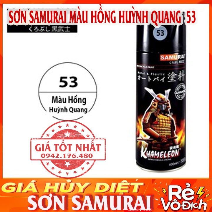 SƠN SAMURAI MÀU HỒNG HUỲNH QUANG - SAMURAI 53 CAO CẤP