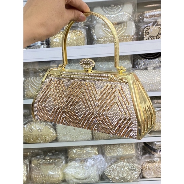 Bóp Đầm Đeo Vai Kết Hạt Thủ Công Hàng Cao Cấp Có Quai{ Nhận giao hoả tốc trong ngày khu vực tphcm}