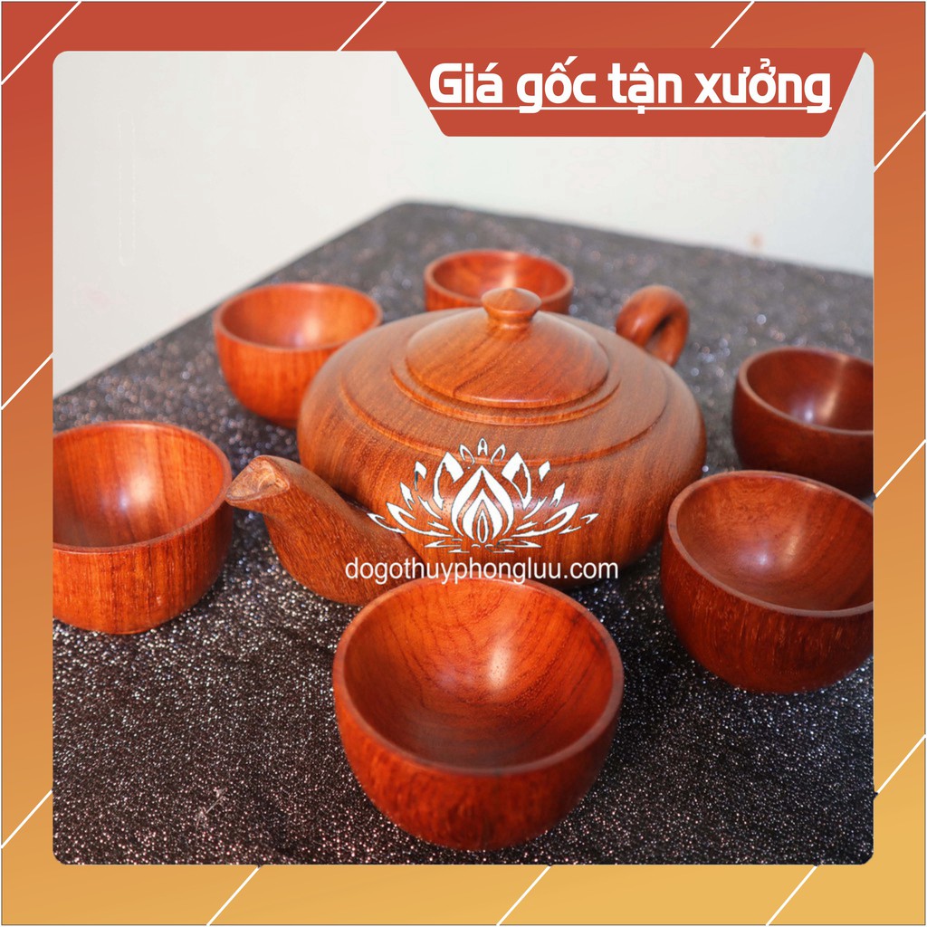 Ấm chén gỗ hương Bộ ấm trà gỗ hương cao cấp