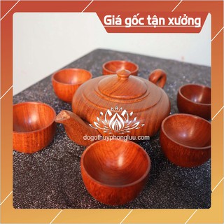 Ấm chén gỗ hương Bộ ấm trà gỗ hương cao cấp