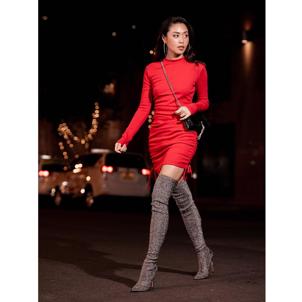 Đầm Thun Gân Dáng Ôm Nhiều Màu EDINI - D1328 | BigBuy360 - bigbuy360.vn