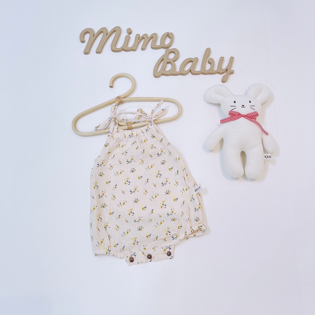 Body bé gái xô đũi muslin xinh xắn Mimo Baby